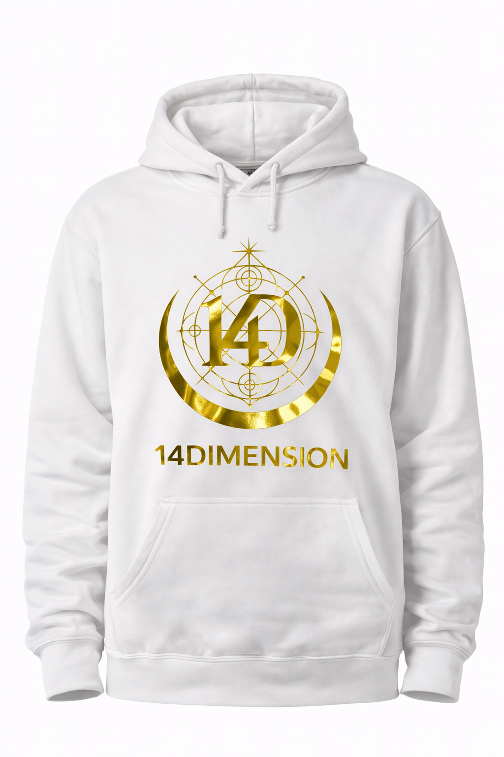 Sudadera con capucha blanca divina