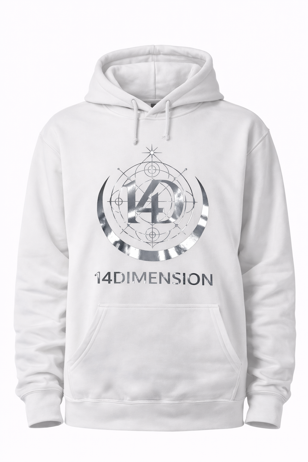 Sudadera con capucha blanca divina