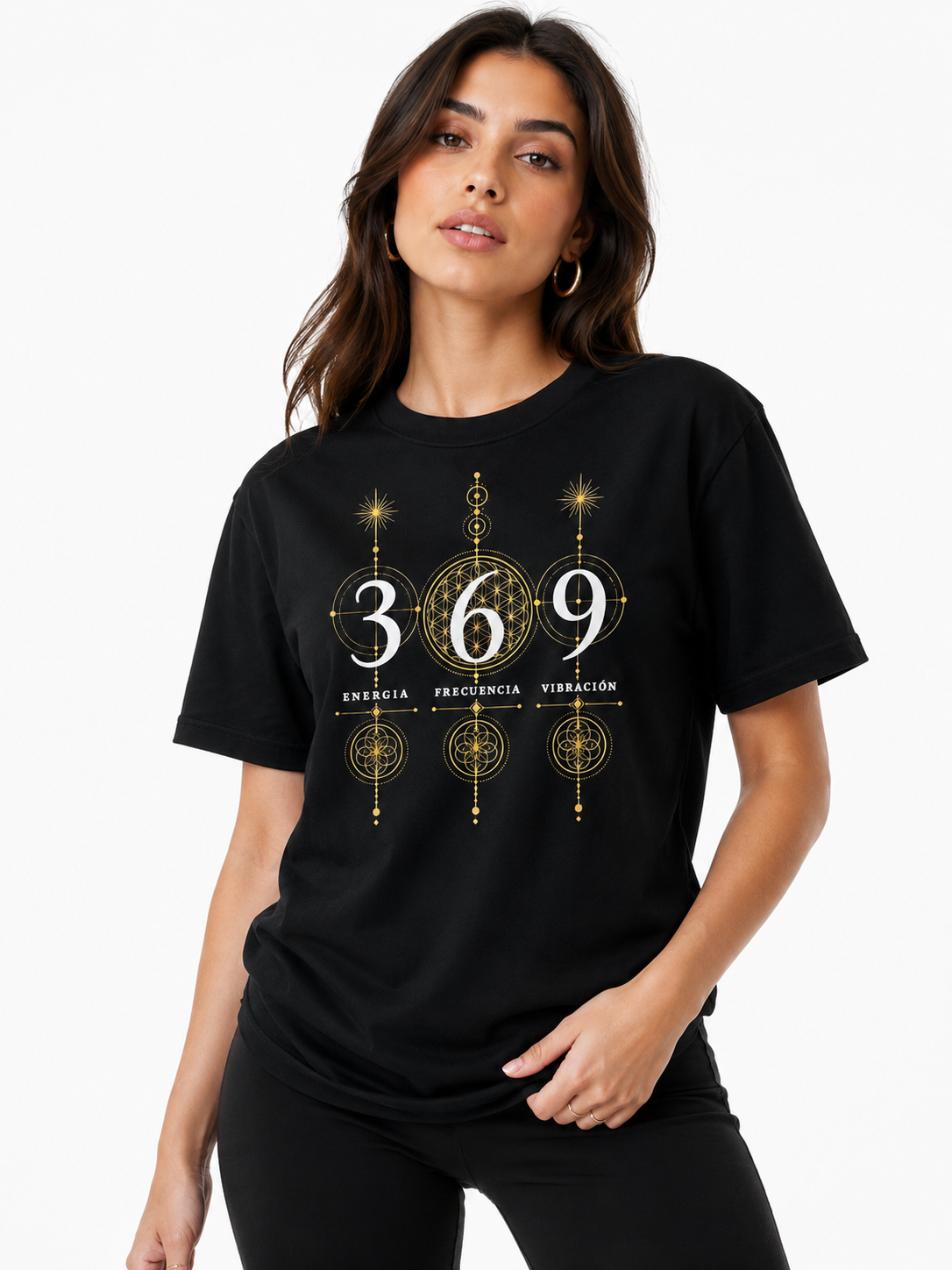 369 Sacred Geometry Tee — Energía, Frecuencia y Vibración Unisex
