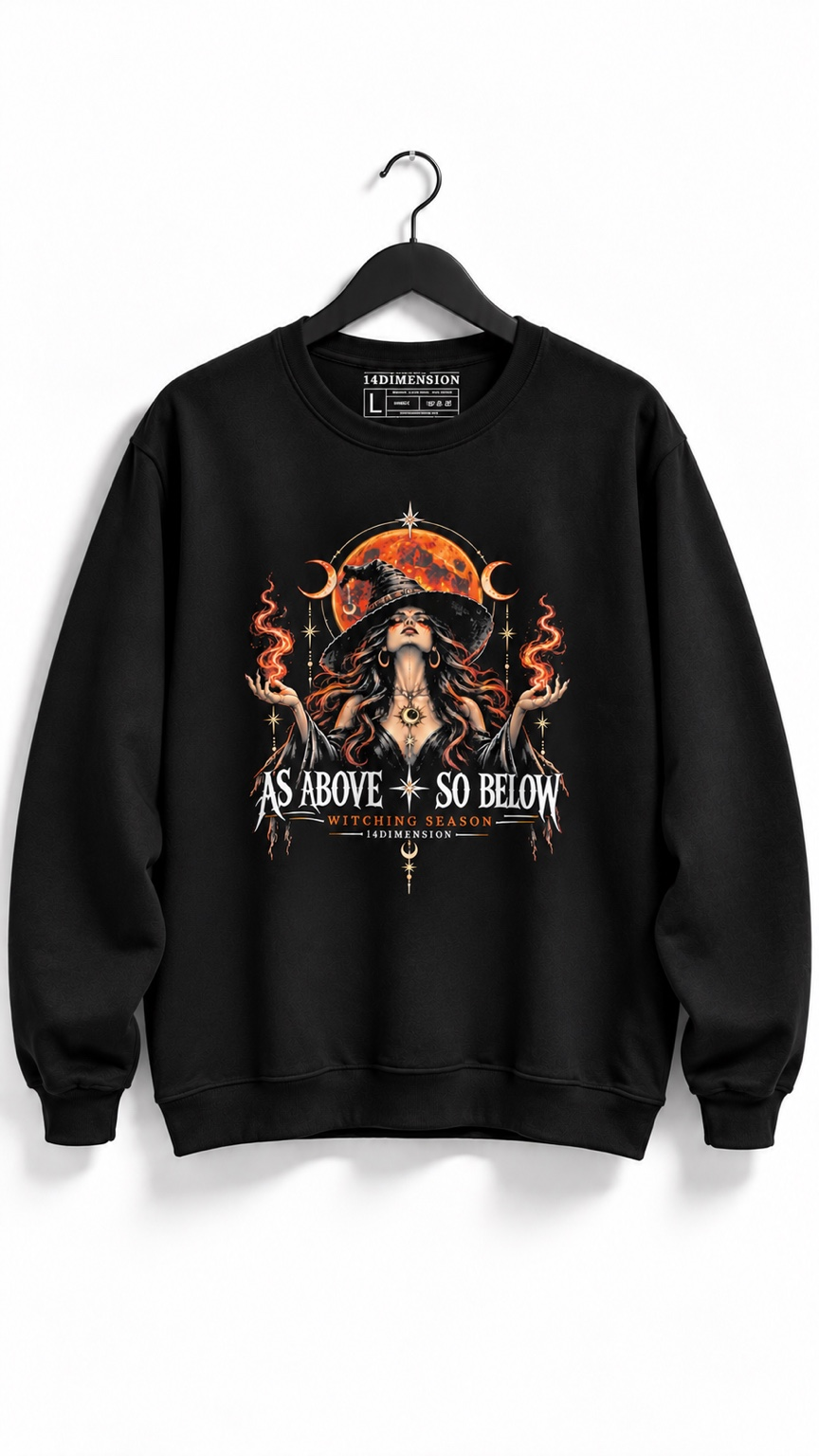 As Above So Below Witching Season Crewneck | Unisex