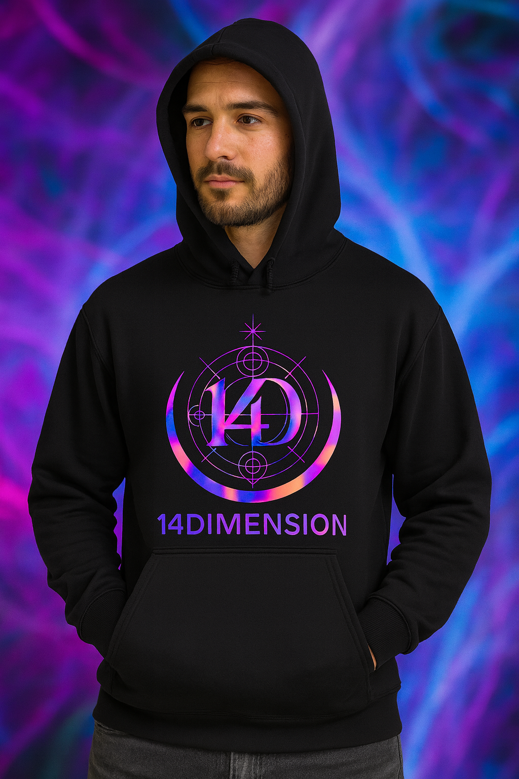 Hoodie Abismo Negro- Aura Collection