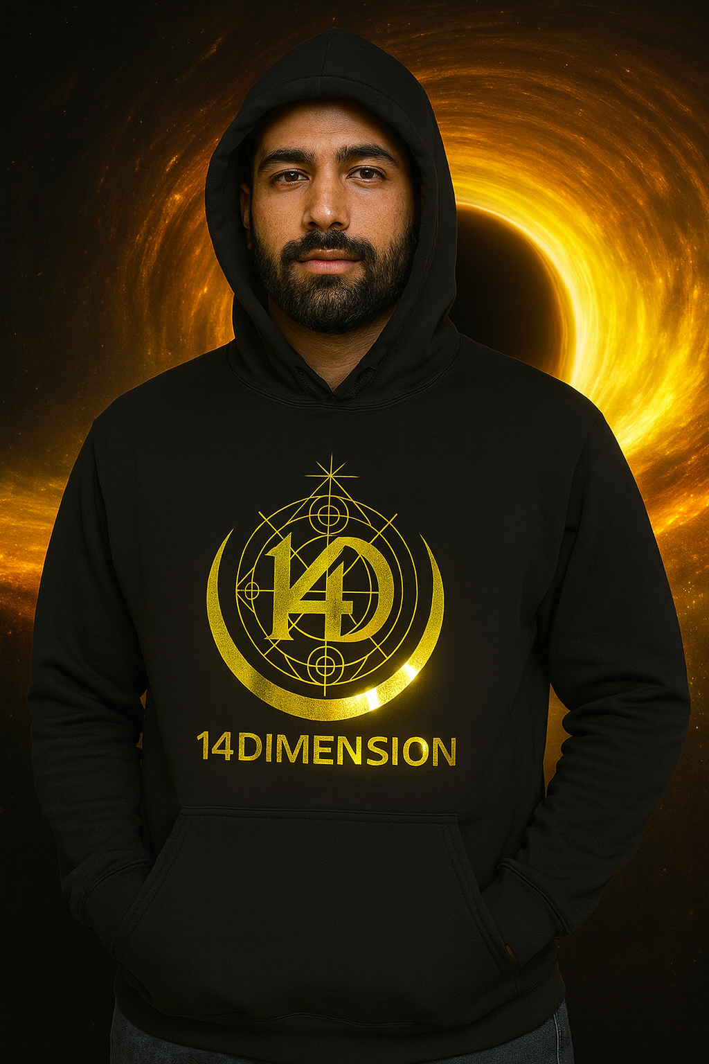 Hoodie Abismo Negro- Aura Collection