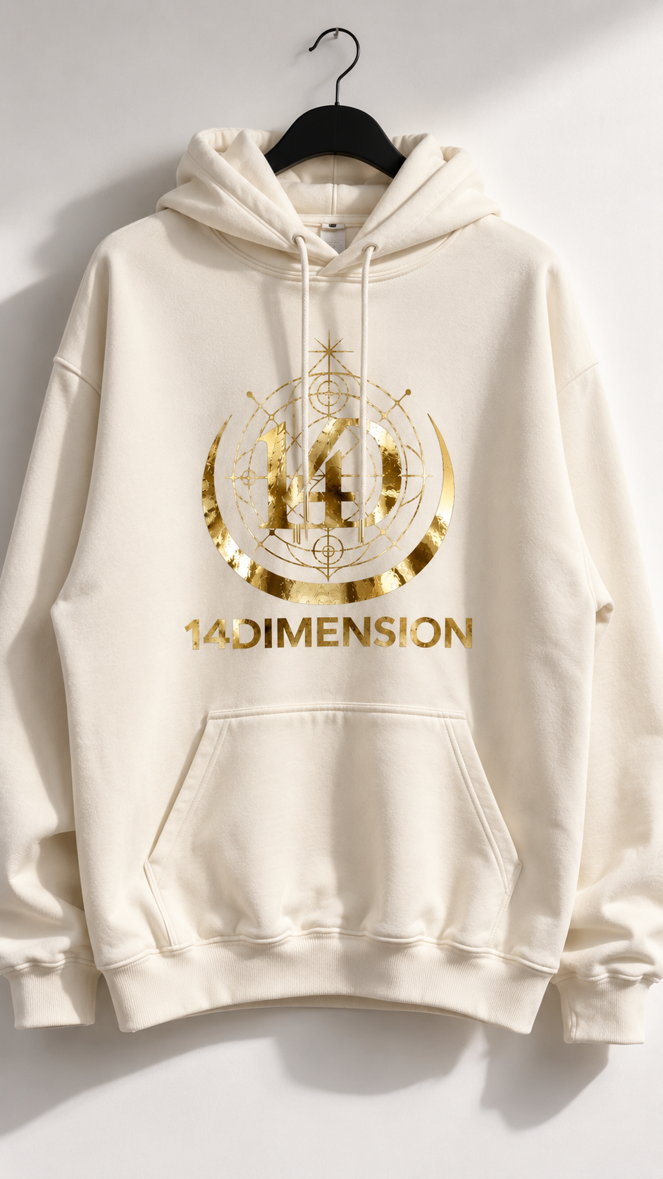Sudadera con capucha blanca divina