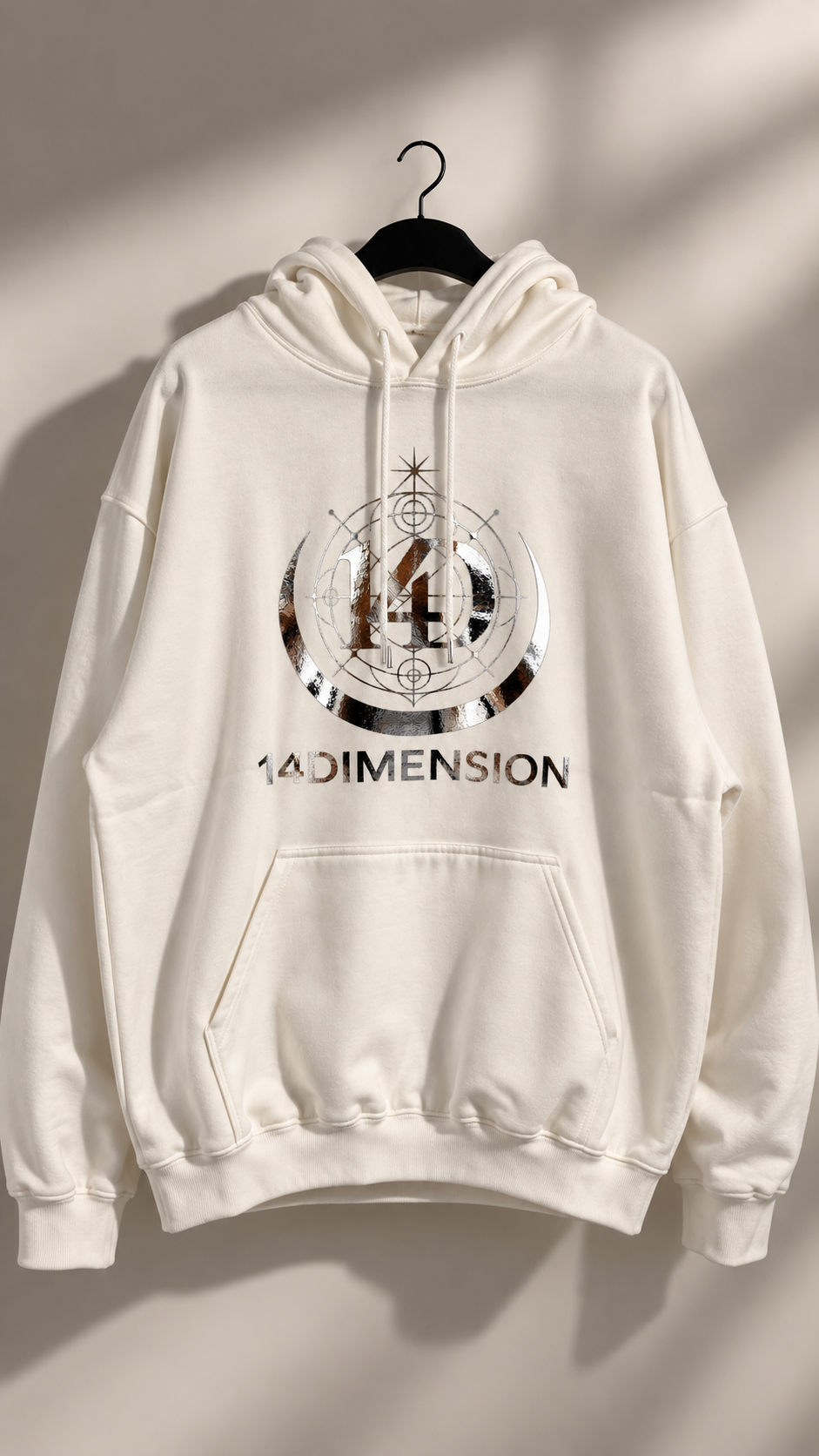 Sudadera con capucha blanca divina