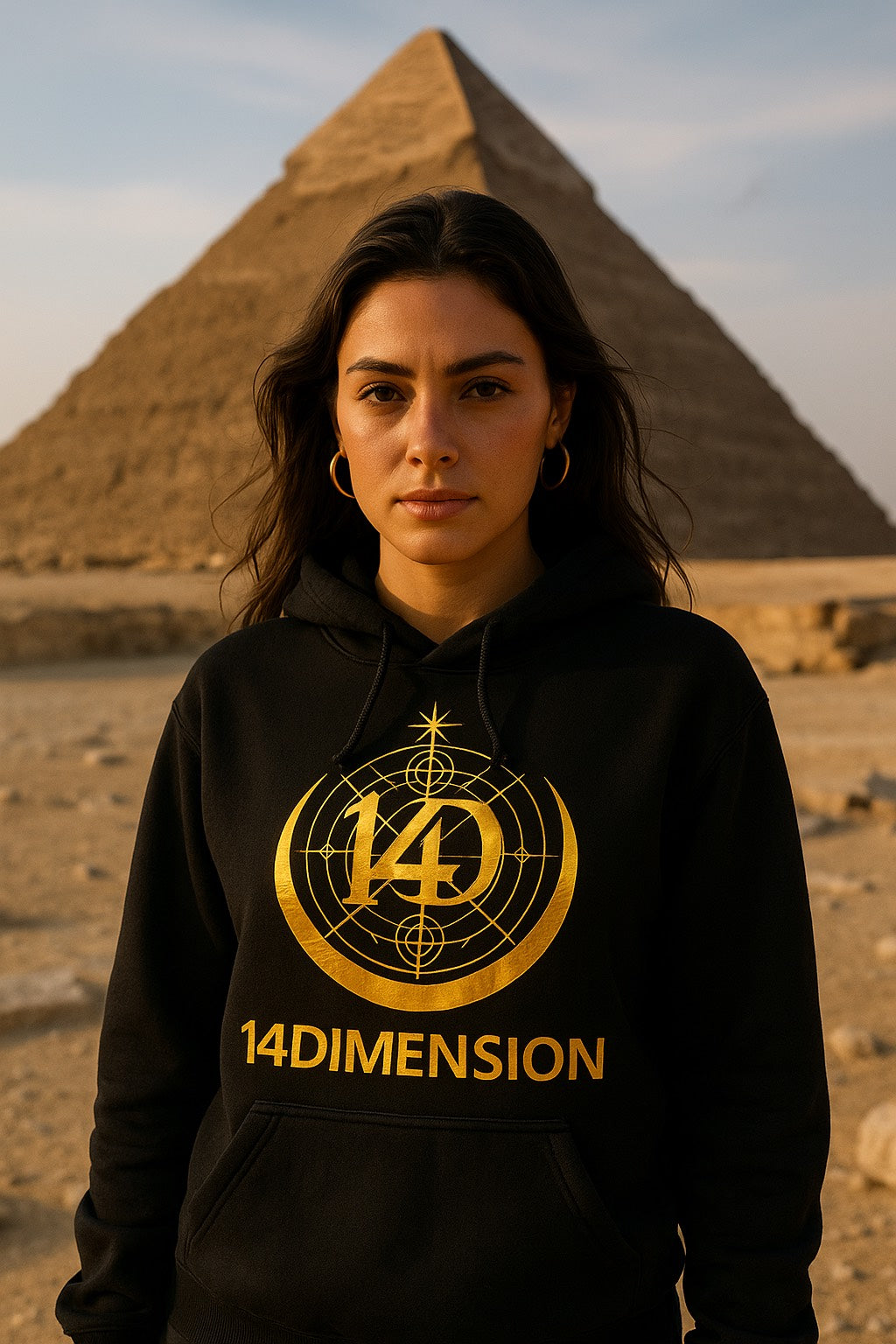 Hoodie 14 DIMENSION -"Aura Dorada"